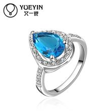 FVRS0012015 new fine jewelry sets Blue gems Party jewlery set for lady Fashion Big Crystal set