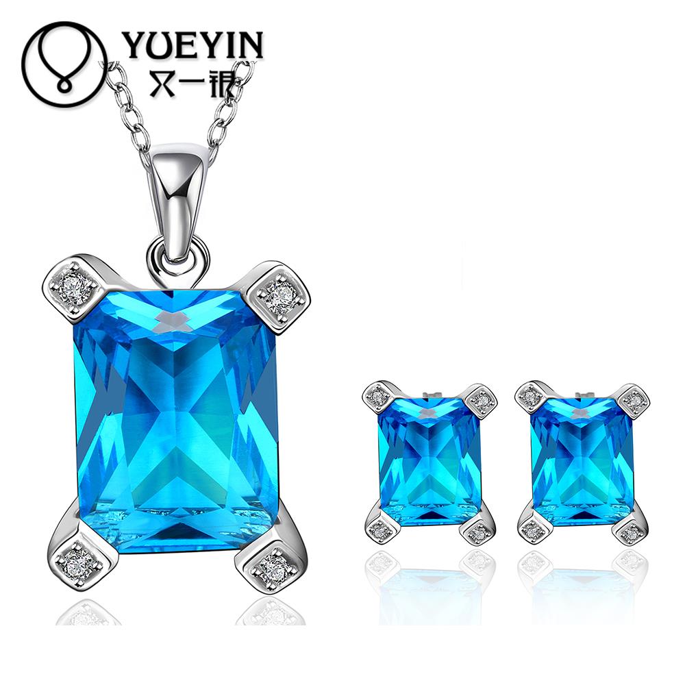 FVRS046 2015 new fine jewelry sets Extravagant Party jewlery set for lady Fashion Big Crystal set