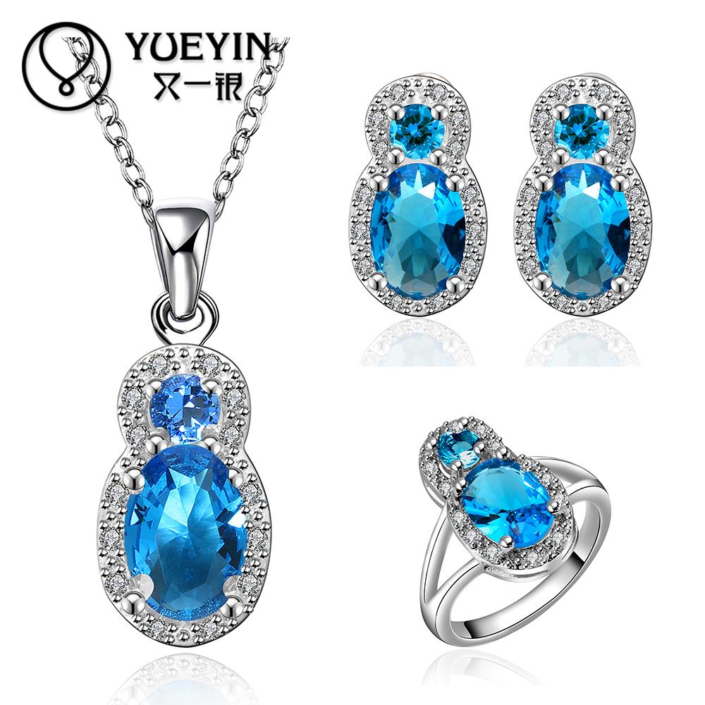 FVRS032 2015 new fine jewelry sets Extravagant Party jewlery set for lady Fashion Big Crystal set