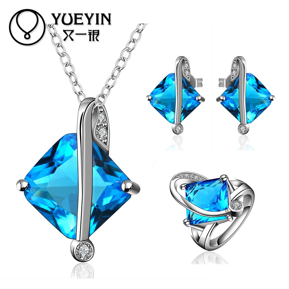 FVRS028 2015 new fine jewelry sets Extravagant Party jewlery set for lady Fashion Big Crystal set