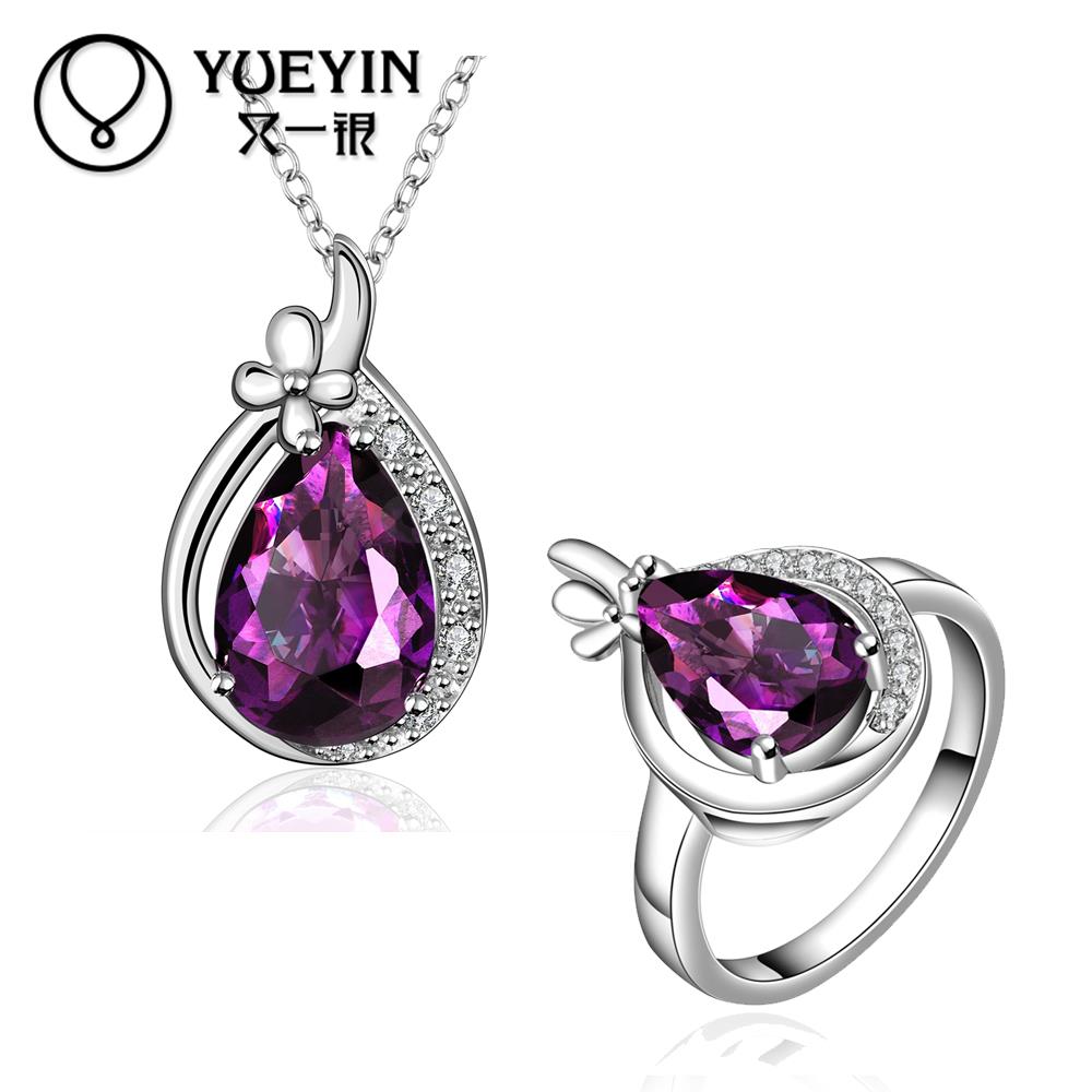 FVRS055 2015 new fine jewelry sets Extravagant Party jewlery set for lady Fashion Big Crystal set