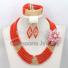 Amazing African Jewelry Sets 18K Nigerian Wedding Brides Gift Jewelry Set 2015 Perfect Women Jewelry Set