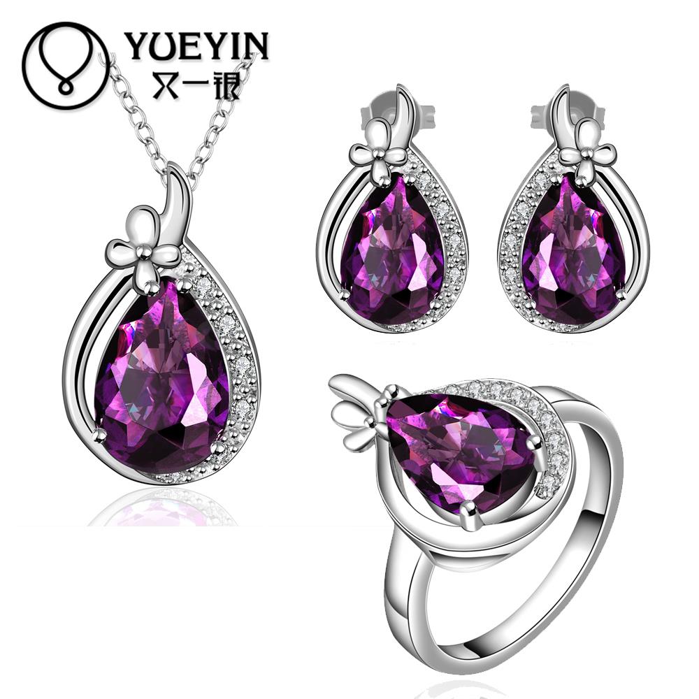 FVRS054 2015 new fine jewelry sets Extravagant Party jewlery set for lady Fashion Big Crystal set