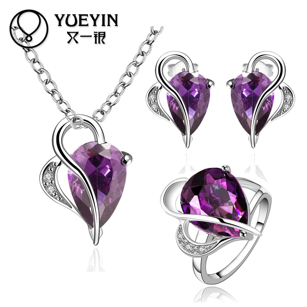FVRS051 2015 new fine jewelry sets Necklace Ring and Earing Extravagant Party jewlery set for lady