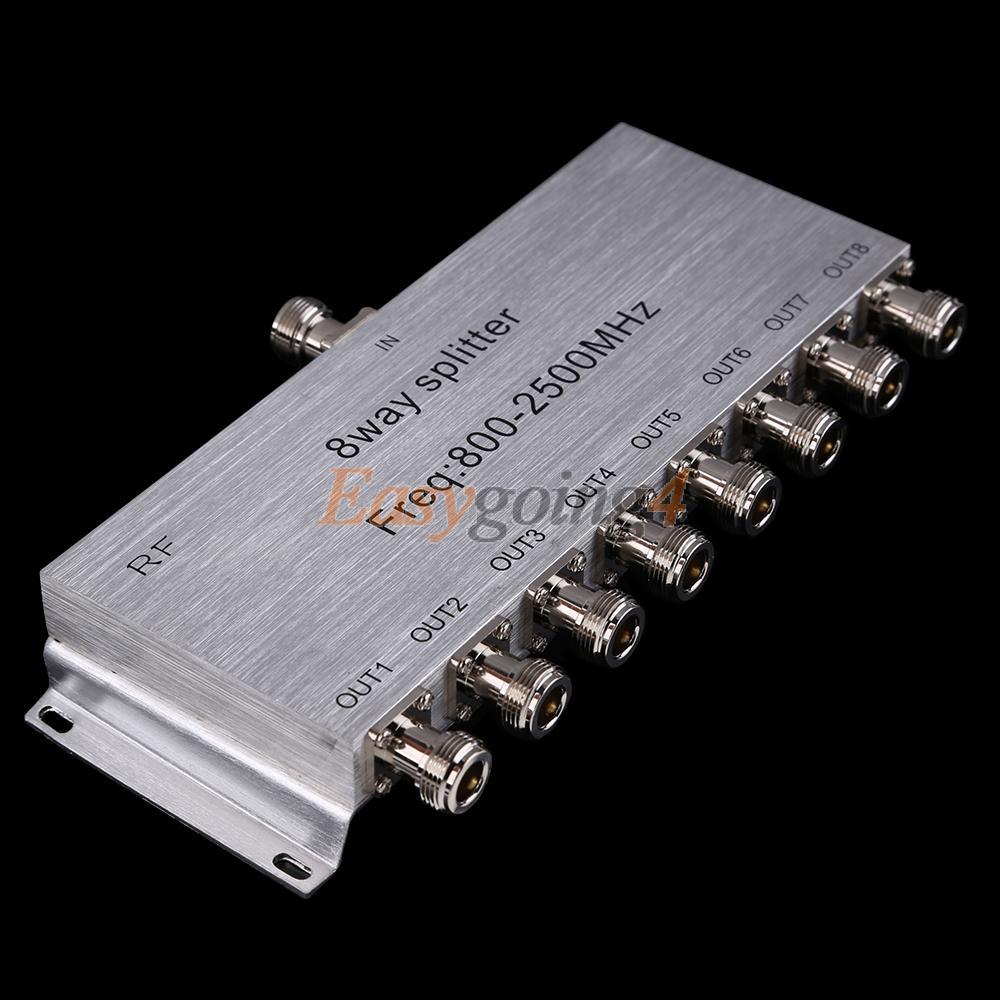 EA14 8 Way N Type Female Power Splitter 800 2500MHz Signal Booster Divider