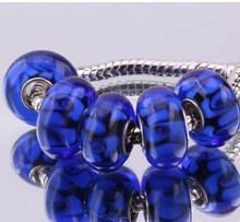 5PCS 925 sterling silver DIY thread Murano Glass Beads Charms fit Europe pandora Bracelets necklaces  /heeapvla hrqaqixa F199