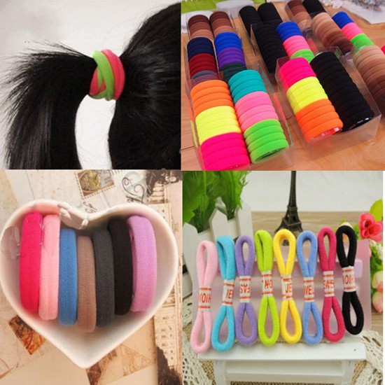 Wholesale 6Pcs Colorful Girl Elastic Hair Tie Band Rope Scrunchie Ponytail Holder 