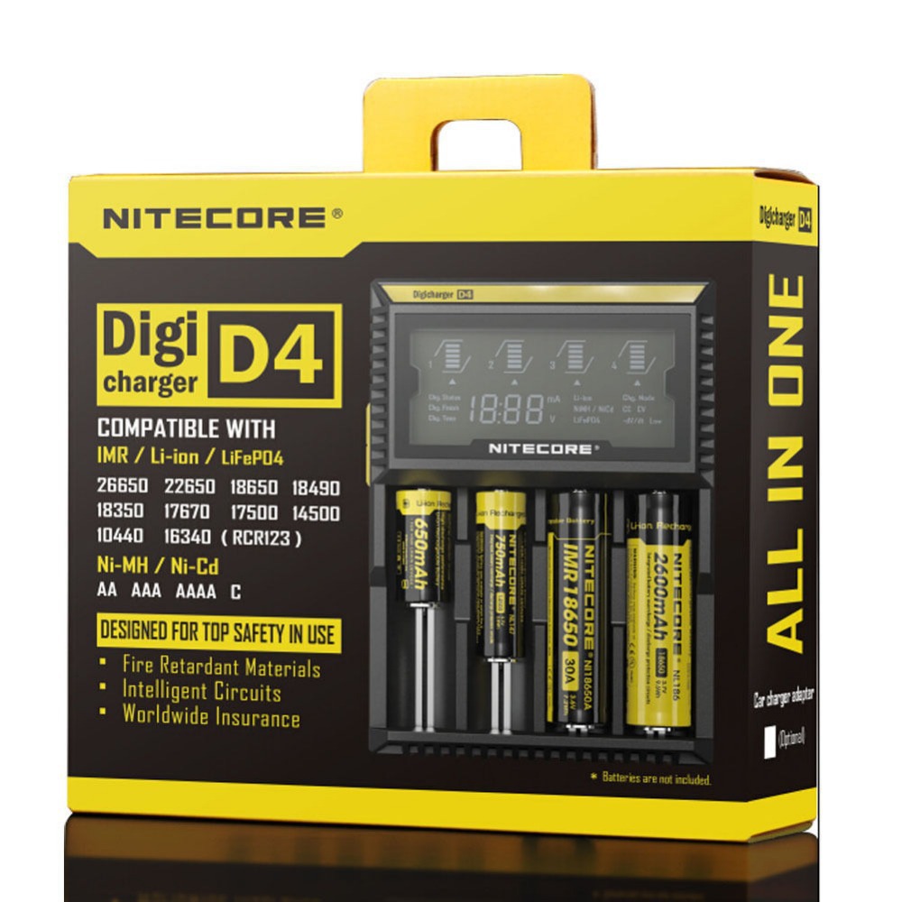 2014 New Nitecore D4 Digicharger LCD Display Battery Charger Universal Charger Digital multi function charger