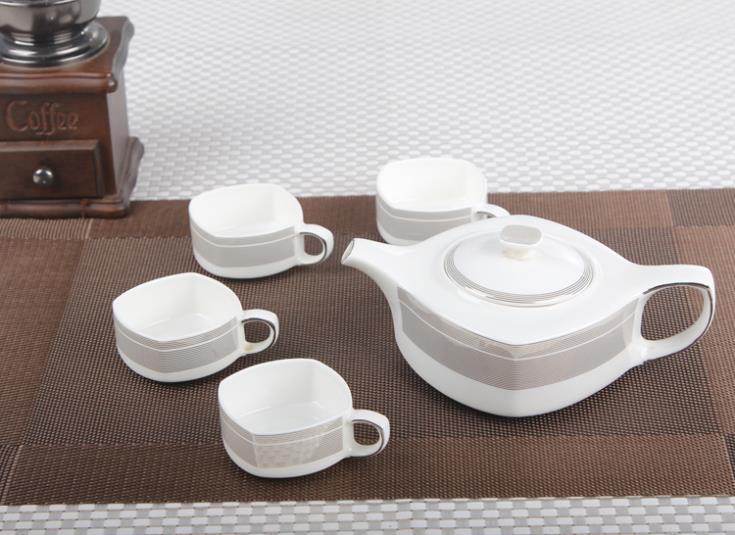  European Style High grade Luxury Bone China Ceramic Tea And Coffee Set