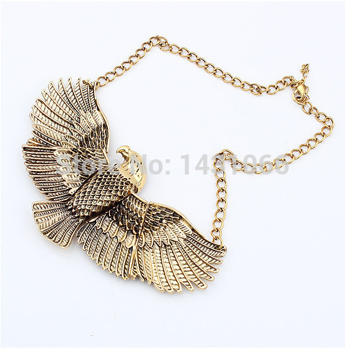 Promotion Fashion Necklaces For Women 2015 Vintage Big Eagle Pendant Statement Necklaces Pendants Women Men Jewelry