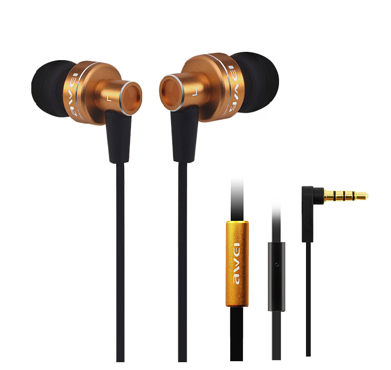 AWEI ES900i 3 5mm In Ear Headphone Mobile Phone Earphone with Mic Universal Super Bass for