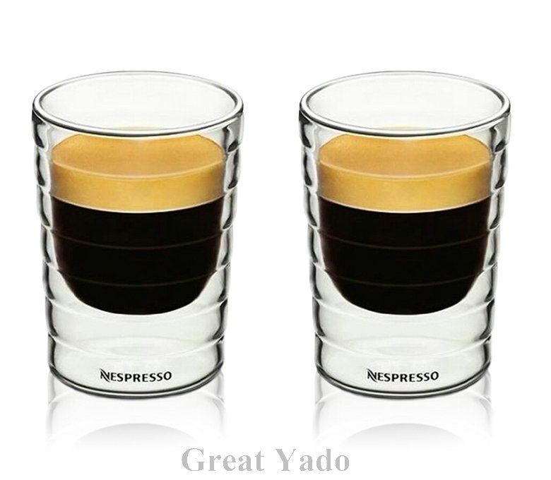Nespresso coffee mug espresso cup thermal glass double wall 200ml lungo mugs