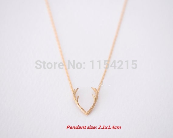 Free shipping 10pcs Horn Necklace Antler Necklace Everyday Necklace Unique Minimalist Jewelry Christmas Gift Necklace EY