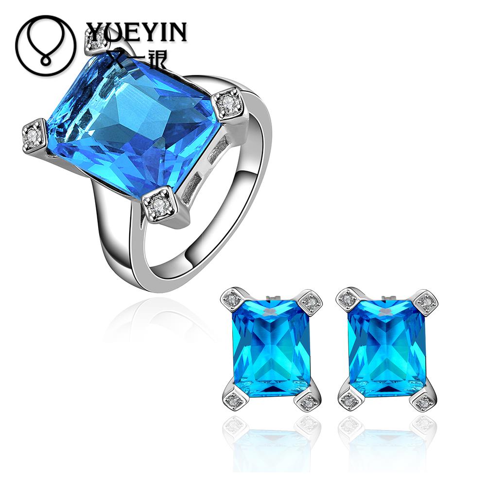 10sets lotFVRS047 2015 new fine jewelry sets Extravagant Party jewlery set for lady Fashion Big Crystal