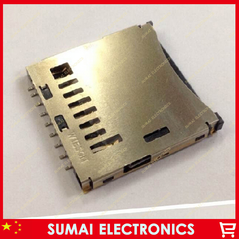 10pcs lot Brand new High qualigy SD Memory Card Socket Adapter holder Self eject Outside welding