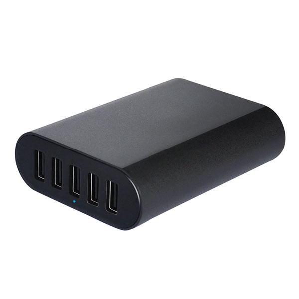 Universal 5V 10A 50W 5 Port Smart USB Desktop Charger for Apple Samsung Tablets and Smartphones