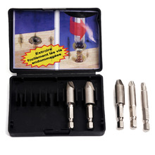 5PCS/Set Remover Drill Tool Screw Easy Speed Out Extractor Set 1/4 Hex Shank With Cases Wood Tools Sets