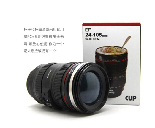 Hot sale high quality1 1 EF 24 105 lens coffee camera lens mug cup Creative stainless