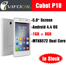 Original Cubot P10 Smart Mobile Phone MTK6572 Dual Core 5.0” Screen Android 4.4 OS 1GB + 8GB WCDMA 3G GPS WiFi 8.0MP – unlocked