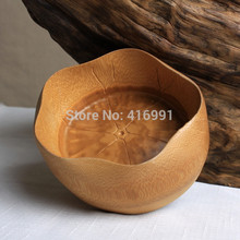 Handmade Bamboo Lotus Bowl Naturally Fine Tea Set Home Decoration Snacks Fruit Plate 2pcs lot Free