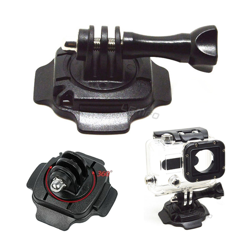 GoPro Accessories Parts Rotate 360 DEG Helmet Fixed Seat Combination Bicycle Mount Adapter For Gopro SJ4000