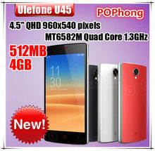 F cheap smartphone Ulefone U45 mobile phone 4 5inch MTK6582M Quad Core 1 3ghz 512MB 4GB