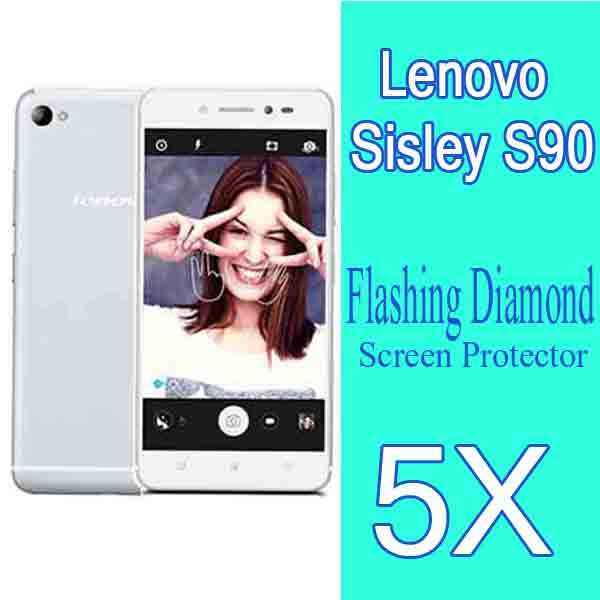5pcs Diamond Sparkling Protective Guard Film Lenovo Sisley S90 Screen Protector Lenovo Sisley S90 Bling Screen