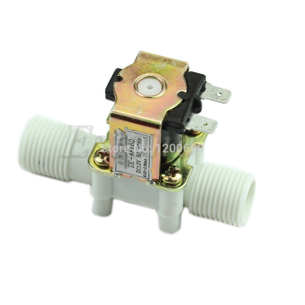 Electric Solenoid Valve Magnetic N//C Water Air Gas Inlet Flow Switch DC 12V