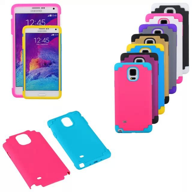 For Samsung Galaxy Note 4 N9100 Accessories Plastic PC Silicone 2 in 1 Sports Outdoor Hybrid