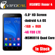 Original Huawei Honor 4 Play Mobile Phone 4G FDD LTE MSM8916 Quad Core 5.0” HD Screen Android 4.4 OS 1GB + 8GB 8MP GPS Dual Sim