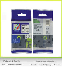 mixed models chooseable Black on White TZ Laminated Label Tape TZ 241 TZe 241 18mm*8m P-Touch TZ Tape