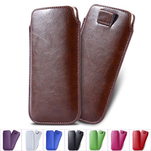 5 5inch Universal Cell Phone Accessories Case Luxury Leather Pull Tab Sleeve Pouch For Samsung Galaxy