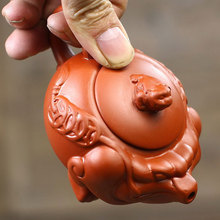 Free shipping!! Wealthy Toad Golden Toad Puple Clay Teapot Tea Set Gongfu Teapot Tea 120ml