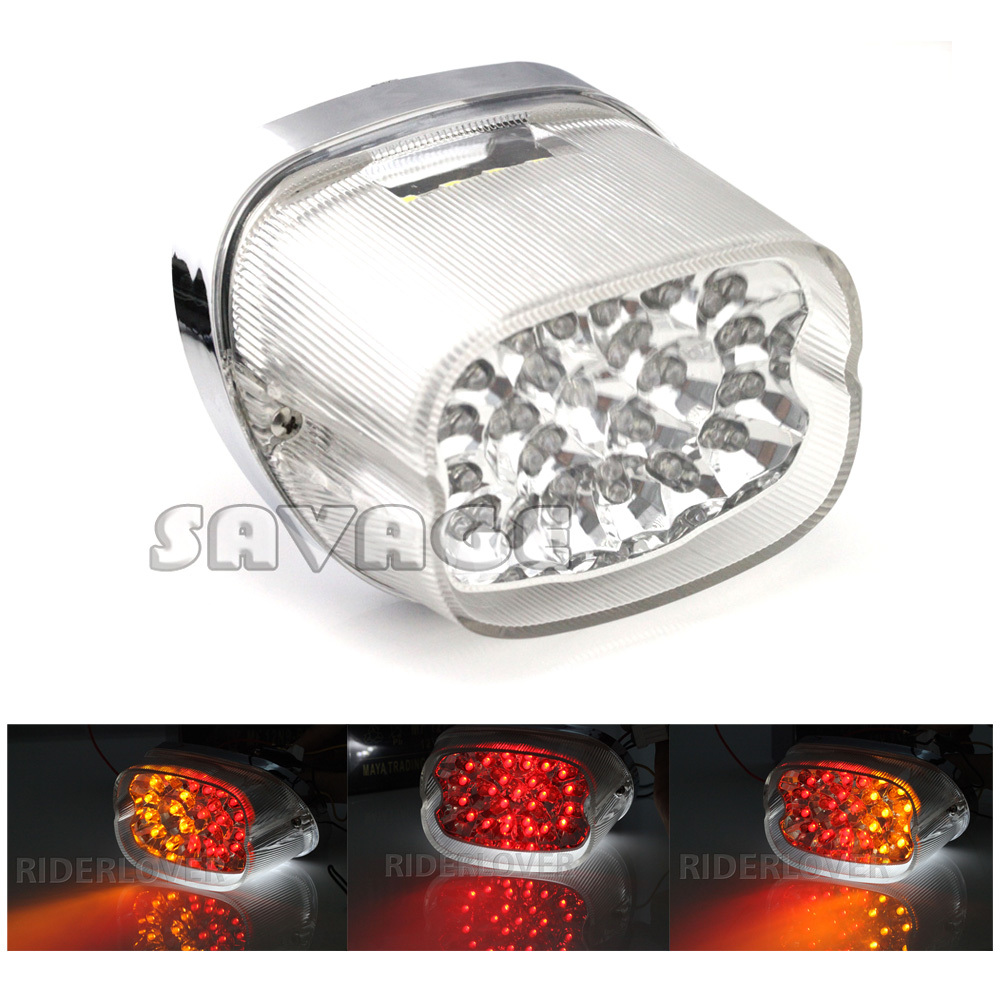 Harley tail lights with integrated turn signals