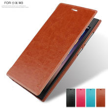 Wholesale 5Pcs Leather backcover for xiaomi 3 cover mi3 m 3 Shell skin Phone Case for