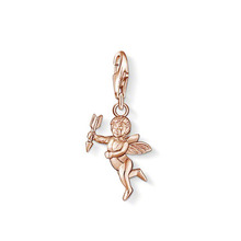 Free shipping Women Men Fashion Jewelry DIY European Cupid Charm 925 Silver Crystal Necklace Pendants fit Bracelet Gifts TS1280R