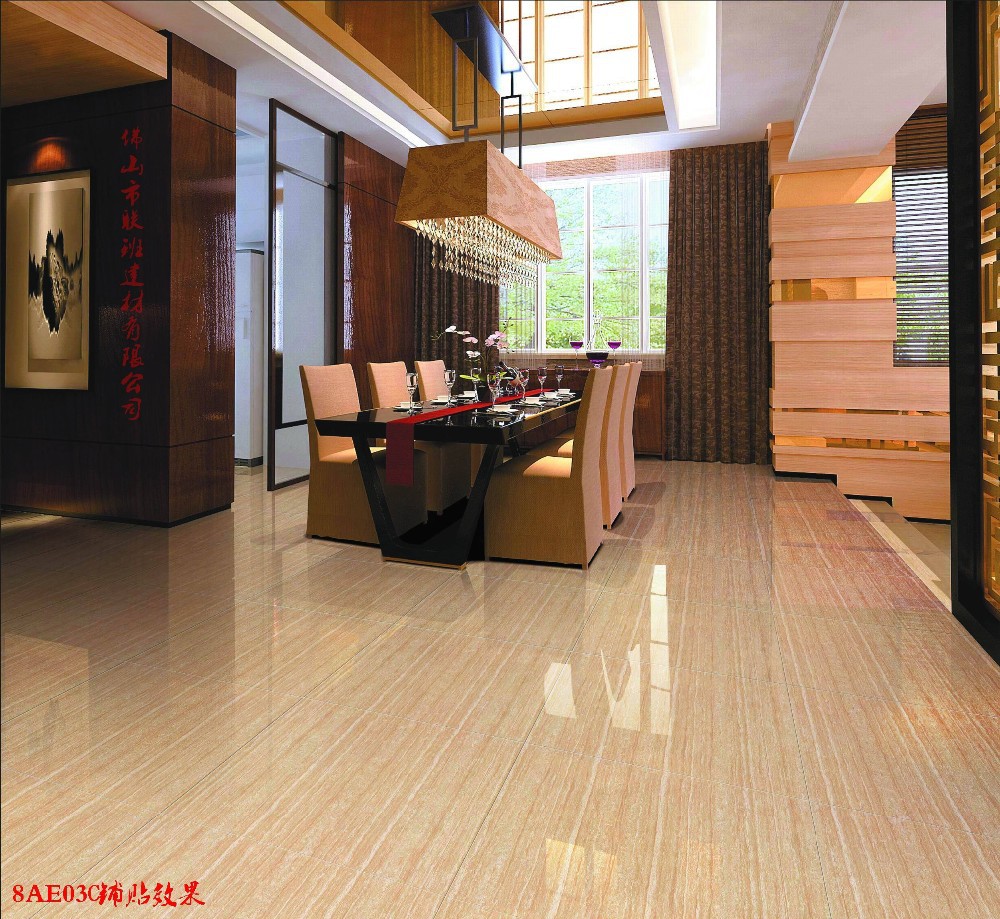 2015 Porcelain Polished Floor Tiles with nano 800X800MM LuBan 3D LineStone 8AE04C
