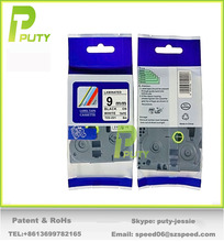 Cool Toner-Compatible TZ-221 (TZE-221) Label Tape for P-Touch label maker Black on White-9mm wide(3/8 inch)*8m length(26.2ft)