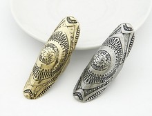 Boho Carving  Retro Punk Individuality 2 Colors Shield Joint knuckle Ring  Free Shipping Women