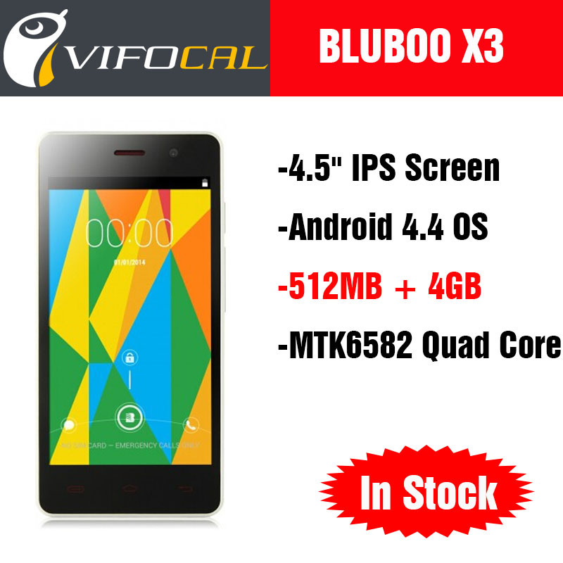 Original Bluboo X3 Mobile Phone MTK6582 Quad Core Android 4 4 OS 4 5 IPS Screen