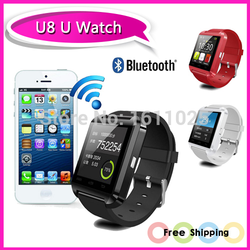 Smart Bluetooth Watch MTK WristWatch Watches U8 U Watch for iPhone 4S 5 5S 6 Samsung