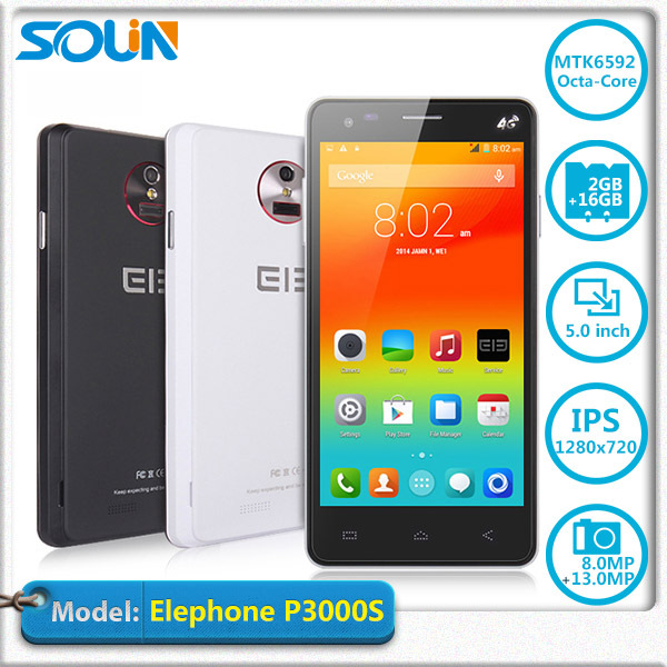 New Cellphones MTK6592 Octa Core 2GRAM 16ROM Elephone P3000S Mobile 13 0MP HD Camera Android Micro
