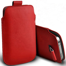 New Pull Up Tab Strap Leather PU phone bags cases 13 colors Pouch Case For Asus