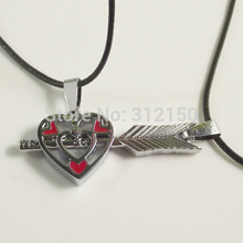 20pcs/lot Free Shipping Love Couple Arrow Necklace Cupid men and women Wholesale