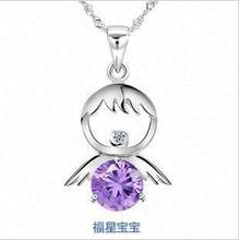 Cupid Necklace crystal silver necklace For Lover Best Gift 