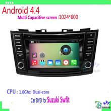 Capacitive screen 1024*600 Pure Android 4.4 2 din Car DVD GPS For Suzuki Swfit with WIFI 3G GPS USB Car radio car stereo
