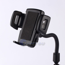 Dual USB 2 Port Car Charger Cell Phone Mount Holder for iPod GPS iPhone 4S 5S
