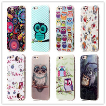 Wholesale New Cute Cartoon Owl Pattern Soft TPU Case For Apple iPhone 6 4 7 Cover