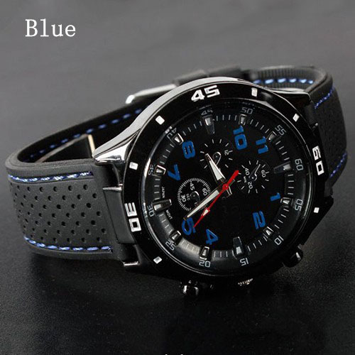 Popular Mens Silicon Sports Wrist Watch Fashion Mens Racer Sports Military Pilot Aviator Army Style Unisex