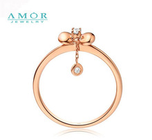 AMOR BRAND THE FLOWER OF LOVE SERIES 100 NATURAL DIAMOND 18K ROSE GOLD RING JEWELRY JBFZSJZ269
